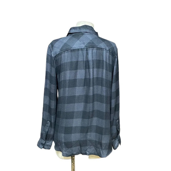 Rails Hunter Flannel Button Down Shirt Gray Black Check Plaid Size Small - Picture 6 of 11